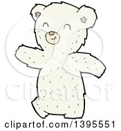 Clipart Of A Cartoon Polar Bear Royalty Free Vector Illustration