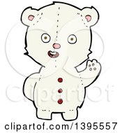 Clipart Of A Cartoon Polar Teddy Bear Royalty Free Vector Illustration