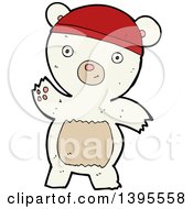 Poster, Art Print Of Cartoon Polar Bear Wearing A Hat