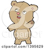 Poster, Art Print Of Cartoon Brown Teddy Bear