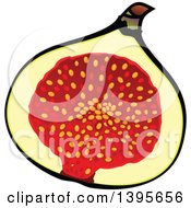 Clipart Of A Fig Royalty Free Vector Illustration by Vector Tradition SM