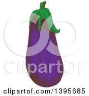 Poster, Art Print Of Sketched Eggplant