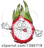 Clipart Of A Pitaya Dragon Fruit Character Royalty Free Vector Illustration