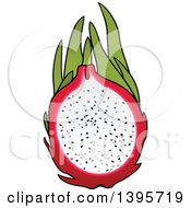 Clipart Of A Pitaya Dragon Fruit Royalty Free Vector Illustration