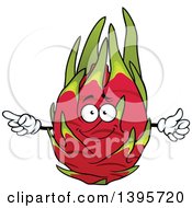 Clipart Of A Pitaya Dragon Fruit Character Royalty Free Vector Illustration