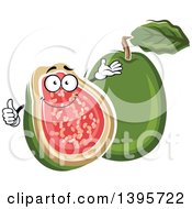 Clipart Of A Sketched Apple Guava Character Royalty Free Vector Illustration