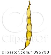 Clipart Of A Sketched Bean Pod Royalty Free Vector Illustration by Vector Tradition SM