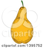 Poster, Art Print Of Sketched Pear