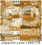 Seamless Background Pattern Of Town Homes