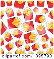 Clipart Of A Seamless Background Pattern Of French Fries Royalty Free Vector Illustration