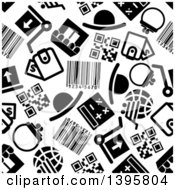 Poster, Art Print Of Seamless Background Pattern Of Shopping Icons