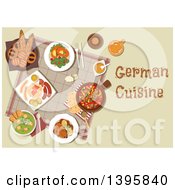 Poster, Art Print Of Meal Of German Cuisine With Text