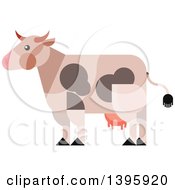 Poster, Art Print Of Flat Design Cow