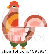 Poster, Art Print Of Flat Design Rooster