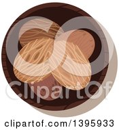 Clipart Of A Small Bowl Of Culinary Spices Nutmeg Royalty Free Vector Illustration