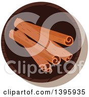 Clipart Of A Small Bowl Of Culinary Spices Cinnamon Sticks Royalty Free Vector Illustration