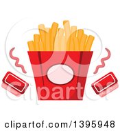 Poster, Art Print Of Carton Of French Fries With Ketchup