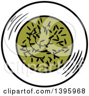 Clipart Of A Sketched Side Of Chimichurri Sauce Royalty Free Vector Illustration