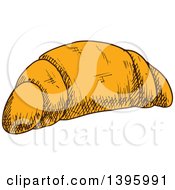 Poster, Art Print Of Sketched Croissant