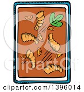 Clipart Of A Sketched Asian Shrimp Dish Royalty Free Vector Illustration by Vector Tradition SM