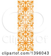 Poster, Art Print Of Orange Vintate Ornate Flourish Design Element Border