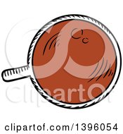 Clipart Of A Sketched Cup Of Coffee Royalty Free Vector Illustration
