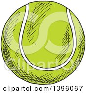 Poster, Art Print Of Sketched Tennis Ball