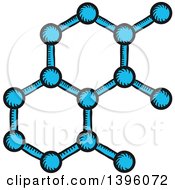 Clipart Of Sketched Molecules Royalty Free Vector Illustration by Vector Tradition SM