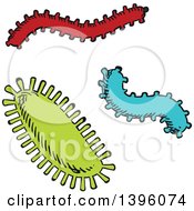 Clipart Of Sketched Pests Royalty Free Vector Illustration by Vector Tradition SM