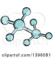 Clipart Of Sketched Molecules Royalty Free Vector Illustration by Vector Tradition SM