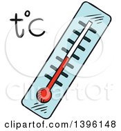Poster, Art Print Of Sketched Thermometer
