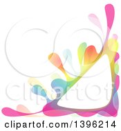 Poster, Art Print Of Colorful Creative Color Splash Triangular Corner Frame