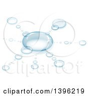 Clipart Of Blue Water Drops Royalty Free Vector Illustration by dero