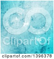 Clipart Of A Blue Scratched And Distressed Background Royalty Free Illustration