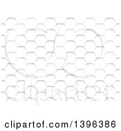 Clipart Of A Grayscale Hexagon Pattern Background Royalty Free Vector Illustration