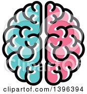 Poster, Art Print Of Turquoise And Pink Brain