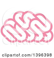 Clipart Of A Pink Brain Royalty Free Vector Illustration