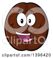 Cartoon Coffee Bean Mascot Character
