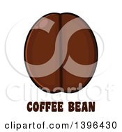 Poster, Art Print Of Cartoon Coffee Bean Over Text