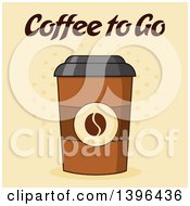 Poster, Art Print Of Take Away Coffee Cup With Text On Halftone