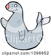 Poster, Art Print Of Cartoon Gray Seal