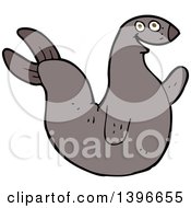 Poster, Art Print Of Cartoon Brown Seal