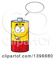 Cartoon Battery Character Mascot Talking