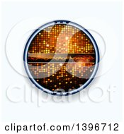 Clipart Of A 3d Sound Wave And Disco Ball Button On White Royalty Free Vector Illustration