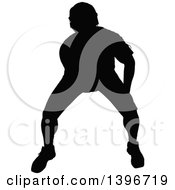 Poster, Art Print Of Black Sihhouetted Man Working Out Doing Seated Bicep Curls