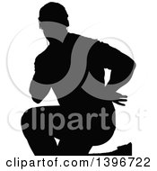 Poster, Art Print Of Black Sihhouetted Man Working Out