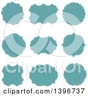 Poster, Art Print Of Set Of Turquoise Labels