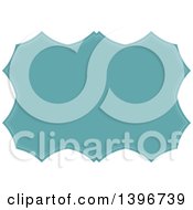 Clipart Of A Turquoise Label Royalty Free Vector Illustration