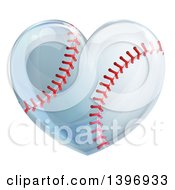 Poster, Art Print Of Baseball In The Shape Of A Heart