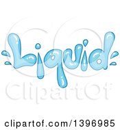 Word Liquid Water Splash